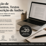 Eu vou digitar documentos, textos ou transcrever audios.