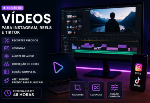 Eu vou Editar seu vídeo para Instagram, Reels e TikTok