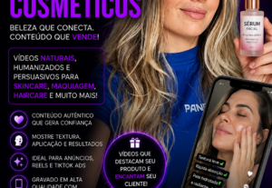 Eu vou Fazer vídeo UGC cosmético com conteúdo que vende