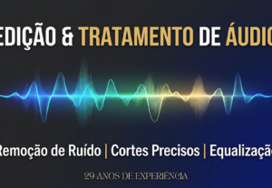 Eu vou Editar e Equalizar/Masterizar seu áudio sua música.