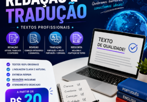 Eu vou escrever e traduzir textos com qualidade e rapidez