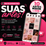 Eu vou criar 10 artes para suas redes sociais
