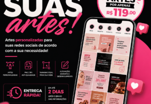 Eu vou criar 10 artes para suas redes sociais