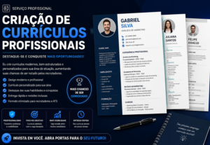 Eu vou fazer Criação de currículos profissionais.