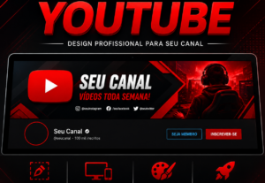 Eu vou fazer banner profissional para YouTube em até 24 hora...