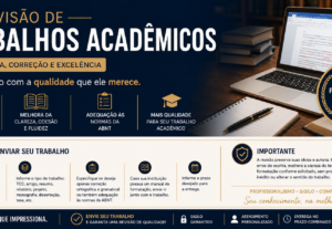 Eu vou Corrigir seu texto, trabalho acadêmico e abnt