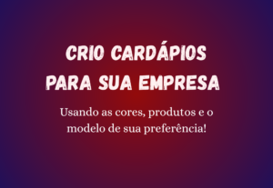 Eu vou fazer o seu cardápio de até 3 pág.