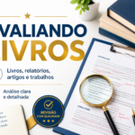 Eu vou avaliar livros, relatórios e textos