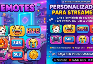 Eu vou criar emotes para personalizar seu chat
