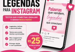 Eu vou Criar legendas criativas para Instagram