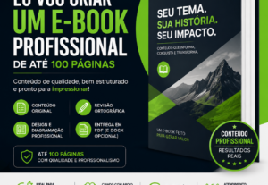 Eu vou criar seu e-book completo de até 100 páginas