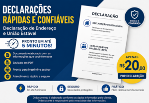 Eu vou fazer Declaração de Residência e União Estável Profis...