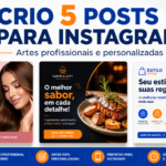 Eu vou criar 5 posts profissionais para o seu Instagram