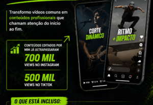 Eu vou editar seus vídeos para TikTok, Reels e Shorts