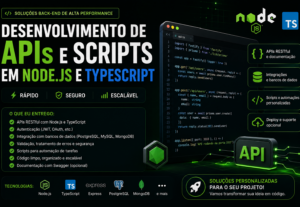 Eu vou desenvolver APIs e scripts em Node.js