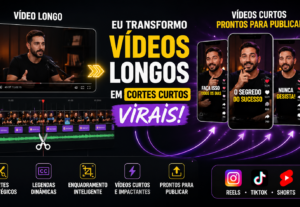 Eu vou Transformar seu vídeo longo em cortes virais