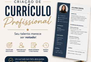 Eu vou fazer a criação de currículos profissionais.