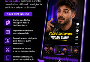 Eu vou criar cortes do seu vídeo que vão te gerar alcance