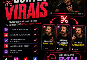 Eu vou transformar seus vídeos longos em cortes virais para