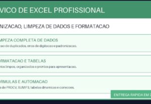 Eu vou oferecer serviço de Excel Profissional