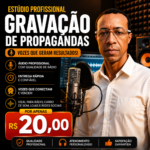 Eu vou gravar a Sua Propaganda por Apenas 20,00 Reais