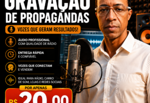 Eu vou gravar a Sua Propaganda por Apenas 20,00 Reais