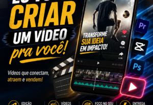 Eu vou criar vídeo reels/tiktok/instagram pra você