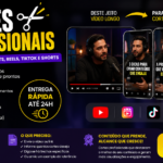 Eu vou fazer cortes de vídeos, podcasts YouTube,Tiktok