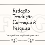 Eu vou Redigir e corrigir seu trabalho,port. ou inglês