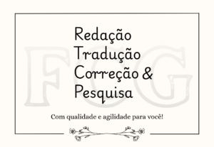 Eu vou Redigir e corrigir seu trabalho,port. ou inglês