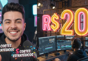 Eu vou fazer 5 cortes de seus vídeos para engajamento