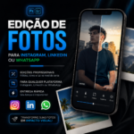 Eu vou editar sua foto para Instagram, LinkedIn ou WhatsApp