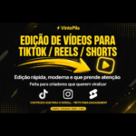 Eu vou editar seu vídeo para TikTok Reels e Shorts