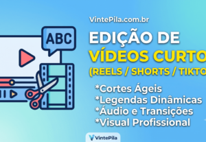 Eu vou editar 1 vídeo curto Reels, Shorts ou TikTok