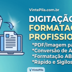 Eu vou digitar e formatar até 10 páginas de PDF, imagem...