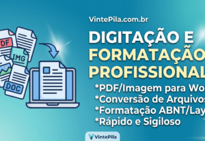 Eu vou digitar e formatar até 10 páginas de PDF, imagem...
