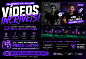 Eu vou Fazer cortes dos seus vídeos de forma profissional
