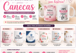 Eu vou criar arte personalizada para canecas