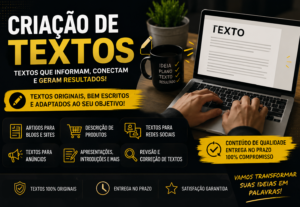 Eu vou ajudar você com a criação de textos