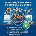 Eu vou dar manutenção, corrigir erros e ajustar seu site