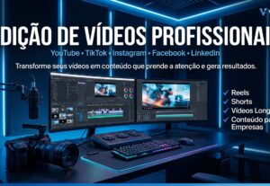 Eu vou fazer seus vídeos do YouTube,Tik Tok, Instagram.