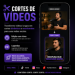 Eu vou Criar cortes do vídeo para gerarem engajamento/alcanc...