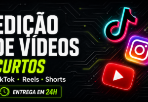 Eu vou editar videos curtos para você, Tiktok, reels ou shor...