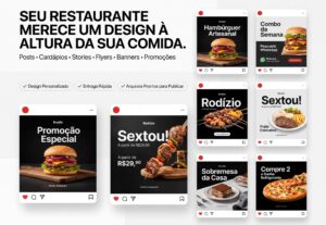 Eu vou criar designs para o seu restaurante