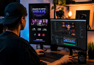 Eu vou editar seus vídeos em cortes virais