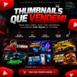 Eu vou Criar Thumbnail Profissional para YouTube e etc...