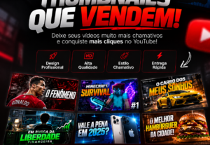 Eu vou Criar Thumbnail Profissional para YouTube e etc...