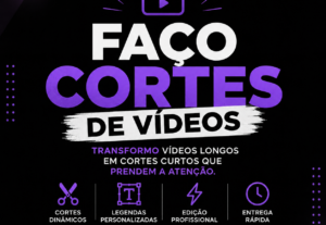 Eu vou fazer Cortes de Vídeos que Prendem Atenção, cortes de...