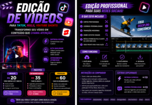 Eu vou editar seus vídeos para TikTok, Reels e Shorts.
