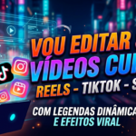 Eu vou editar seus vídeos curtos para Reels, TikTok e Shorts